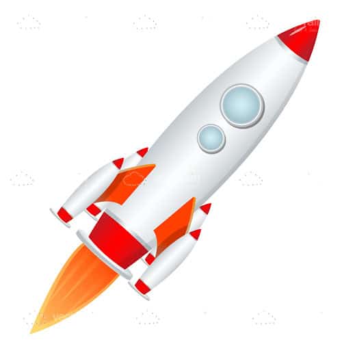 Abstract Illustrated Rocket